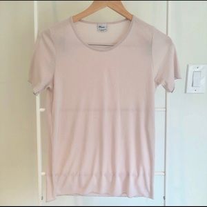 Zara Pink T Shirt with Silver Trim Large